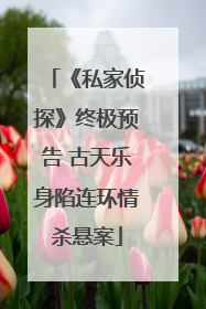 《私家侦探》终极预告 古天乐身陷连环情杀悬案