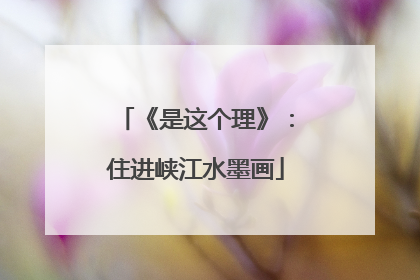 《是这个理》：住进峡江水墨画