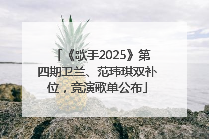 《歌手2025》第四期卫兰、范玮琪双补位，竞演歌单公布