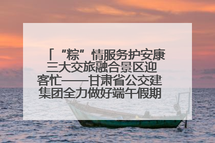 “粽”情服务护安康 三大交旅融合景区迎客忙——甘肃省公交建集团全力做好端午假期景区运营工作