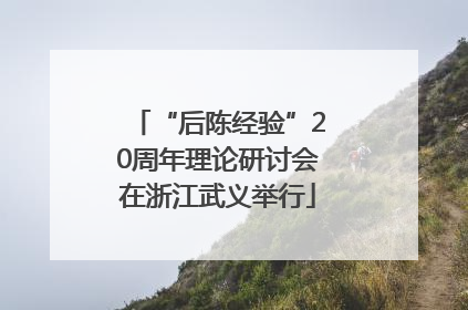 “后陈经验”20周年理论研讨会在浙江武义举行