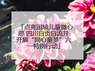 点亮困境儿童微心愿 四川自贡自流井开展“同心童梦”六一特别行动