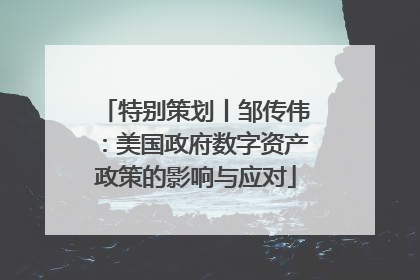 特别策划丨邹传伟：美国政府数字资产政策的影响与应对