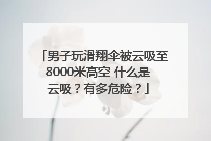 男子玩滑翔伞被云吸至8000米高空 什么是云吸？有多危险？