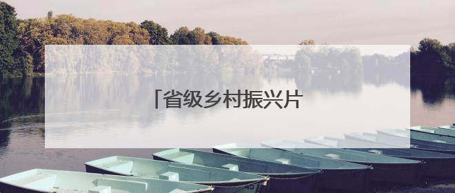 省级乡村振兴片区，西海岸+1