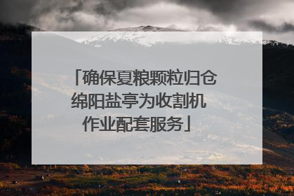 确保夏粮颗粒归仓 绵阳盐亭为收割机作业配套服务