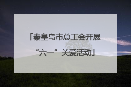 秦皇岛市总工会开展“六一”关爱活动