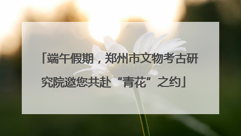 端午假期，郑州市文物考古研究院邀您共赴“青花”之约