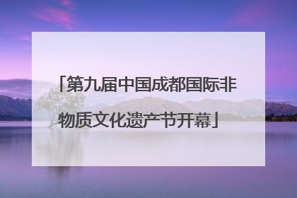 第九届中国成都国际非物质文化遗产节开幕