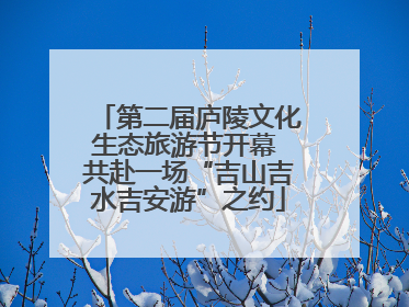 第二届庐陵文化生态旅游节开幕 共赴一场“吉山吉水吉安游”之约