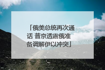 俄美总统再次通话 普京透露俄准备调解伊以冲突