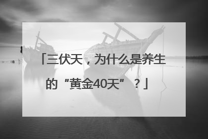 三伏天，为什么是养生的“黄金40天”？