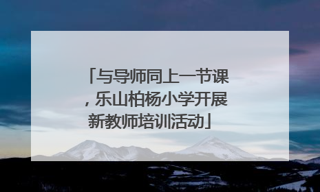 与导师同上一节课，乐山柏杨小学开展新教师培训活动
