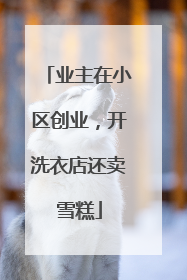 业主在小区创业，开洗衣店还卖雪糕