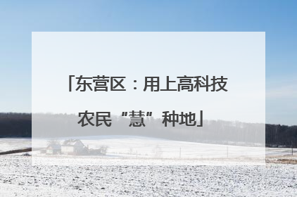 东营区：用上高科技 农民“慧”种地