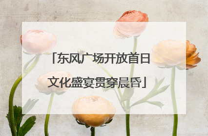 东风广场开放首日 文化盛宴贯穿晨昏
