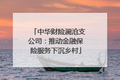 中华财险澜沧支公司：推动金融保险服务下沉乡村