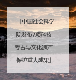 中国社会科学院发布7项科技考古与文化遗产保护重大成果