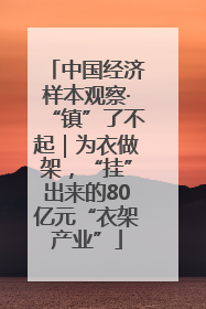 中国经济样本观察·“镇”了不起｜为衣做架，“挂”出来的80亿元“衣架产业”