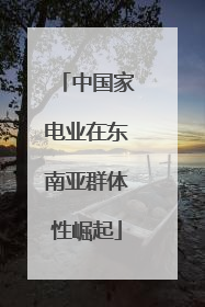 中国家电业在东南亚群体性崛起