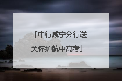 中行咸宁分行送关怀护航中高考