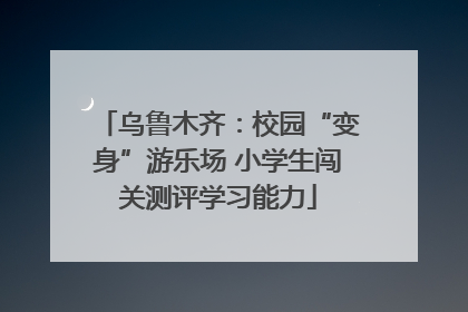 乌鲁木齐：校园“变身”游乐场 小学生闯关测评学习能力