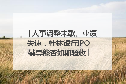 人事调整未歇、业绩失速，桂林银行IPO辅导能否如期验收