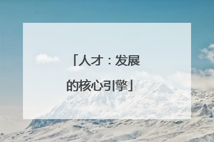 人才：发展的核心引擎