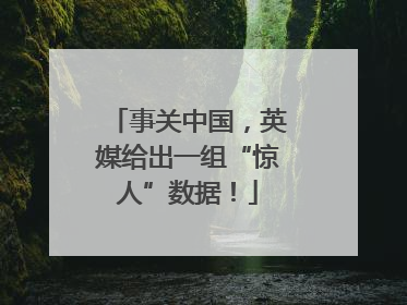 事关中国，英媒给出一组“惊人”数据！