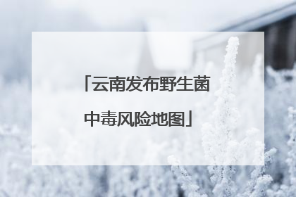 云南发布野生菌中毒风险地图