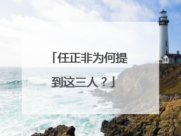 任正非为何提到这三人？