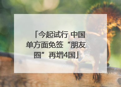 今起试行 中国单方面免签“朋友圈”再增4国