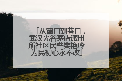 从窗口到巷口，武汉光谷茅店派出所社区民警樊艳玲为民初心永不改