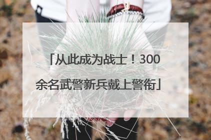 从此成为战士！300余名武警新兵戴上警衔