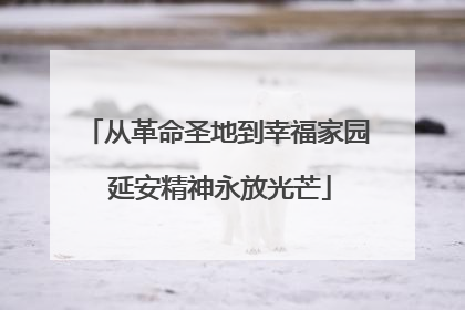 从革命圣地到幸福家园 延安精神永放光芒