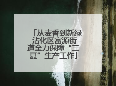 从麦香到新绿 沾化区富源街道全力保障“三夏”生产工作