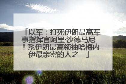 以军：打死伊朗最高军事指挥官阿里·沙德马尼！系伊朗最高领袖哈梅内伊最亲密的人之一