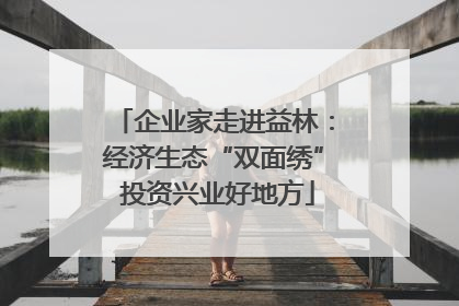 企业家走进益林：经济生态“双面绣” 投资兴业好地方