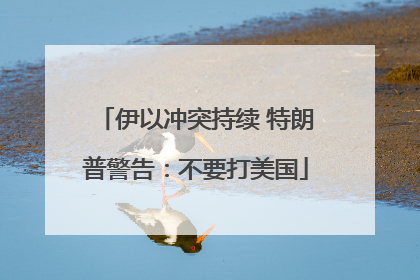 伊以冲突持续 特朗普警告：不要打美国
