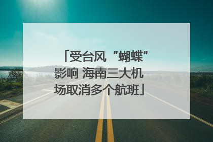 受台风“蝴蝶”影响 海南三大机场取消多个航班