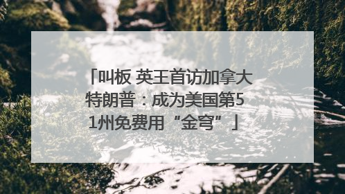 叫板 英王首访加拿大 特朗普：成为美国第51州免费用“金穹”