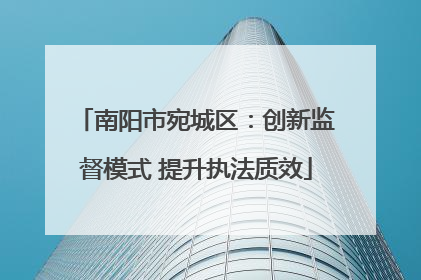南阳市宛城区：创新监督模式 提升执法质效