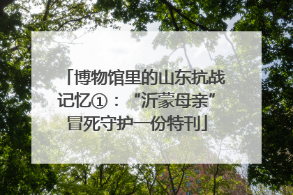 博物馆里的山东抗战记忆①：“沂蒙母亲”冒死守护一份特刊