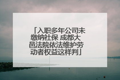 入职多年公司未缴纳社保 成都大邑法院依法维护劳动者权益这样判