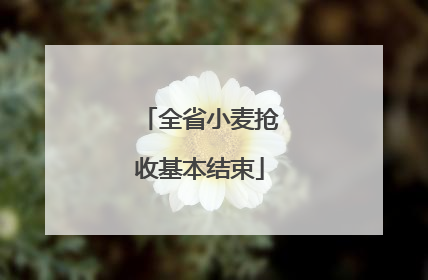 全省小麦抢收基本结束