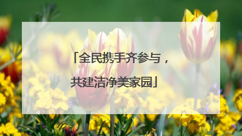 全民携手齐参与，共建洁净美家园