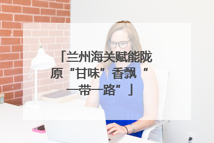 兰州海关赋能陇原“甘味”香飘“一带一路”