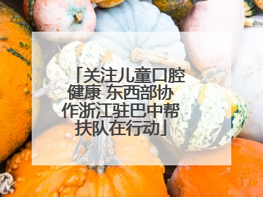 关注儿童口腔健康 东西部协作浙江驻巴中帮扶队在行动