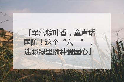 军营粽叶香，童声话国防！这个“六一”，迷彩绿里播种爱国心