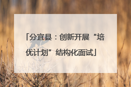 分宜县：创新开展“培优计划”结构化面试